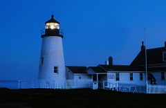 Pemaquid Point Lighthouse at Twilight in Maine